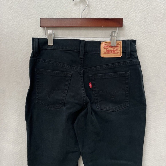 Levis 550 Womens Size 6 Relaxed Boot Cut Denim Jeans Black vintage 90’s - Picture 4 of 12